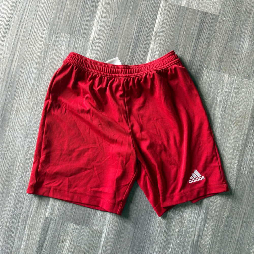 Adidas Boy’s Bold Red Athletic Shorts
